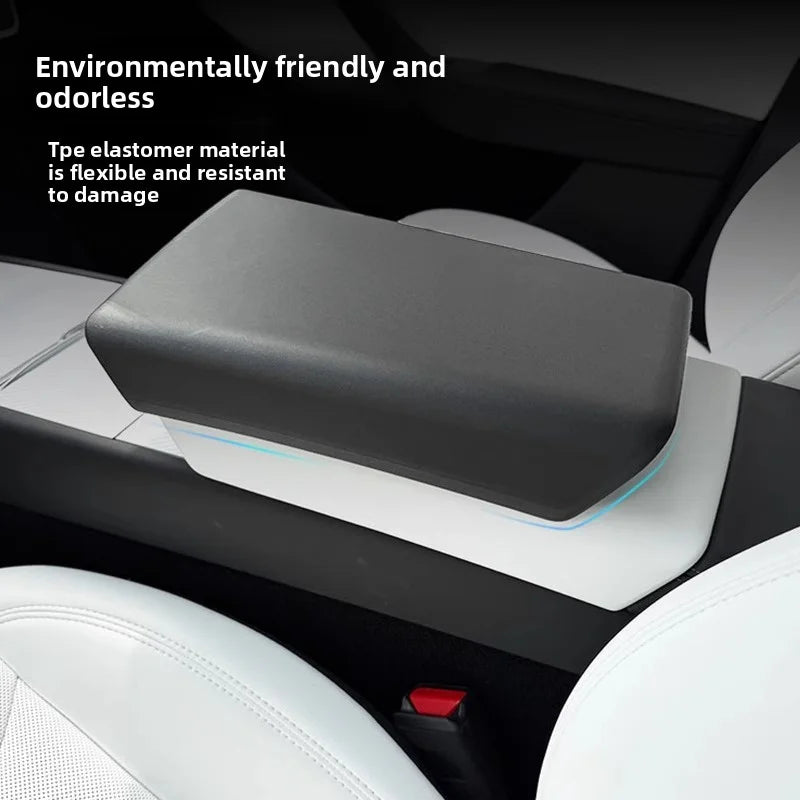 [Aisen] Center Console Armrest Cover Box Lid Protector for Tesla Model Y Juniper Model 3 Highland (, Anti-Scratch 1-Pack)