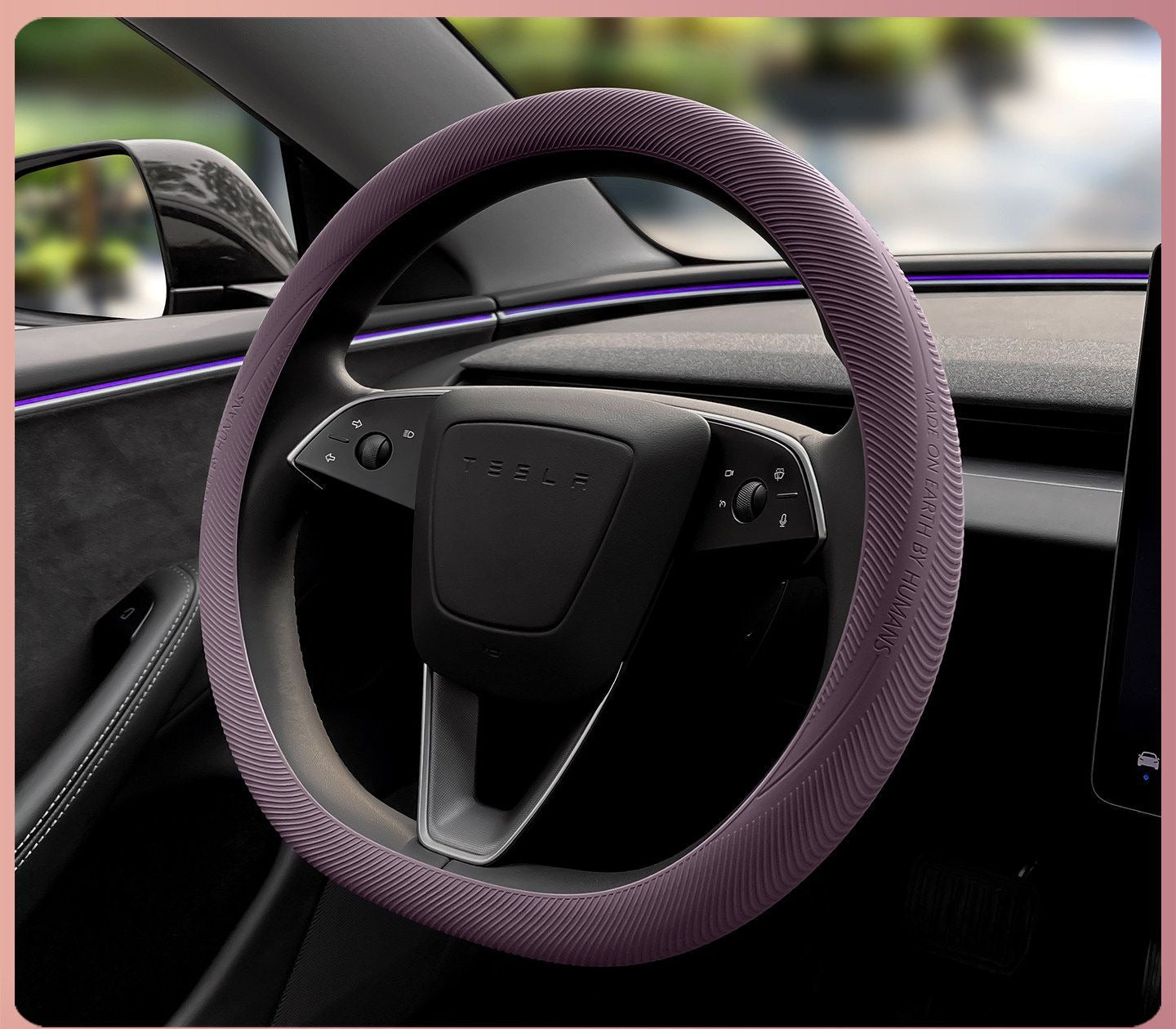 [Aisen] Anti-Slip Silicone Steering Wheel Cover for Tesla Model 3 Highland & Model Y Juniper (1-Pack)