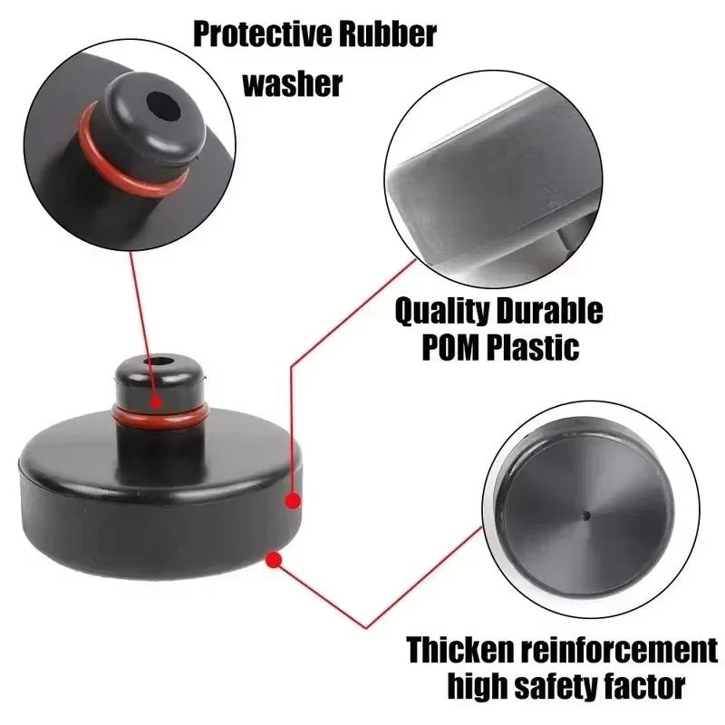[Aisen] Jack Pad Adapter Chassis Lift Point Protection for Tesla Model 3 Y S X All Models (Heavy-Duty Silicone Rubber, 4-Pack with Storage Case)