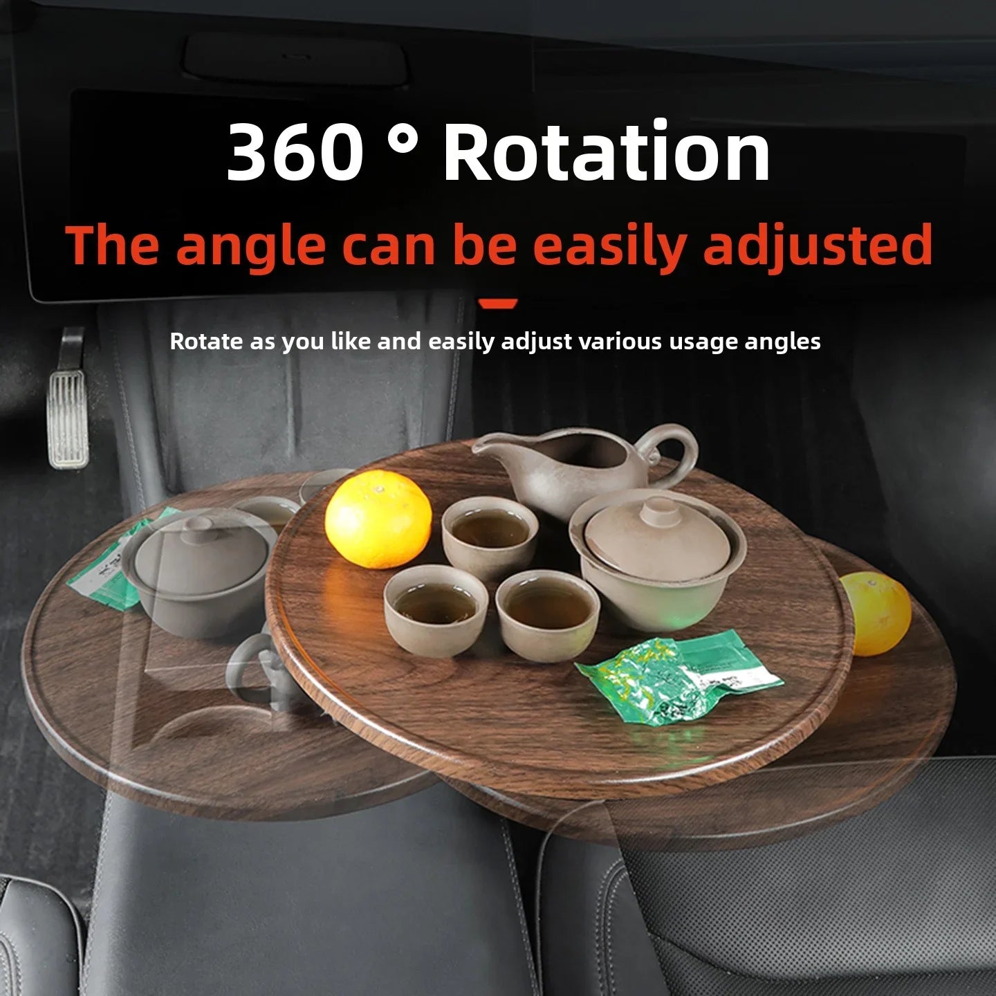 [Aisen] 360° Swivel Floating Tray Table Cup Holder Expander for Tesla Model 3 Model Y Universal