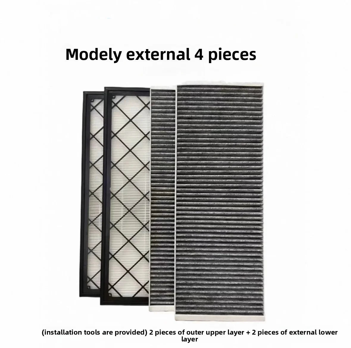 [Aisen] for Tesla Model 3 Model Y 2021–2026 HEPA Air Conditioner Air Filter Element Inner & Outer Full Set Activated Carbon Cabin Filter 6-Piece Kit Replacement Accessory