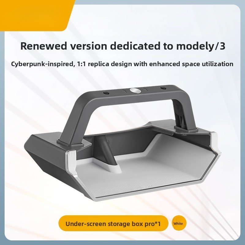 [Aisen] Center Console Screen Storage Box for Tesla Model Y Juniper & Model 3 Highland 2024-2026 Magnetic Cyber Style Organizer